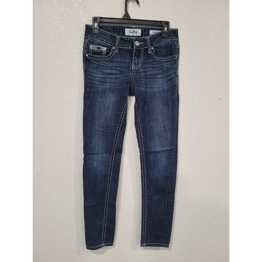 Daytrip Lynx Skinny Jeans Womens 26R Dark Wash Embellished Bling Denim #10‎